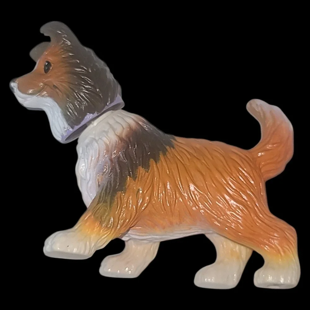 2002 Barbie Bobbin Bow Wow Collie Dog Figure Mattel Pet Accessory‎ Toy